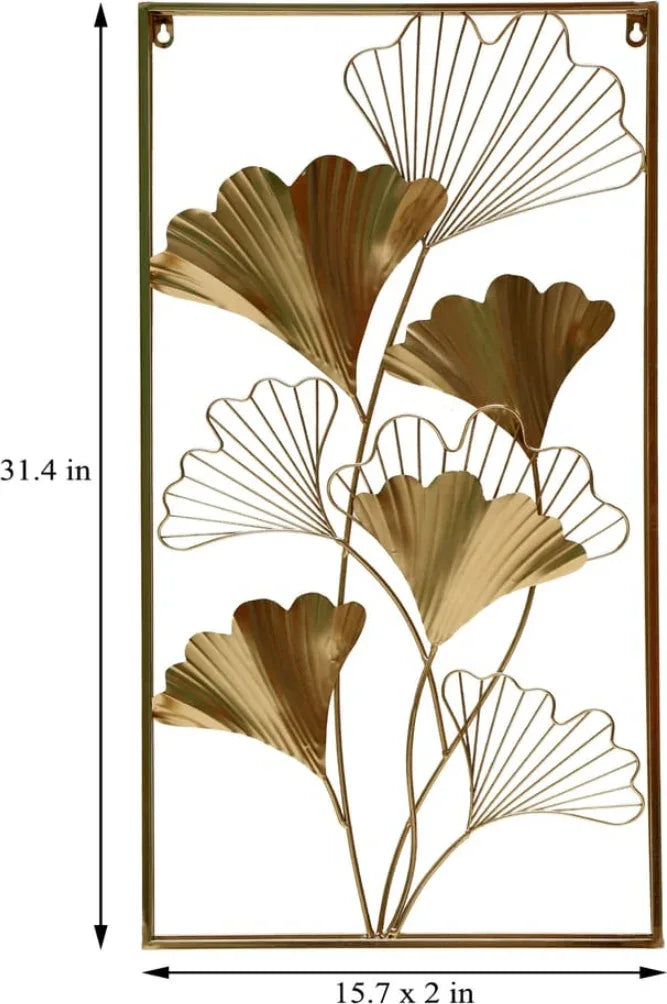 Wall Decor Metal Miyra Ginko Leaf Panel by Vedas - HomeTown