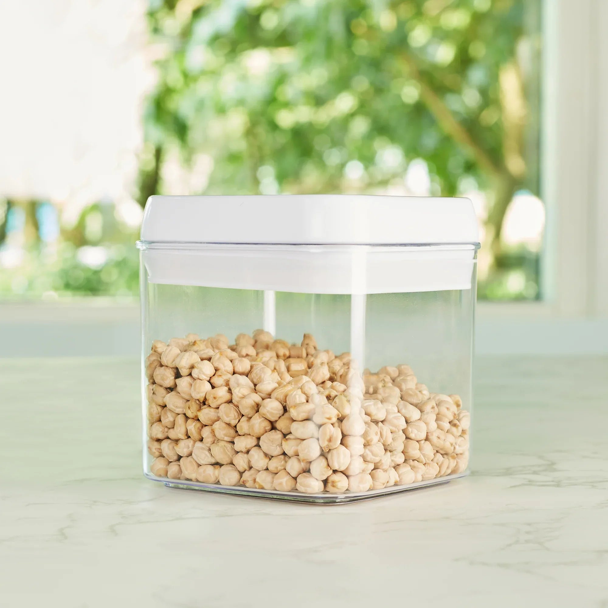 Robusto BPA Free Easy Lock Square Container 1000ml in Transparent & White Colour - HomeTown