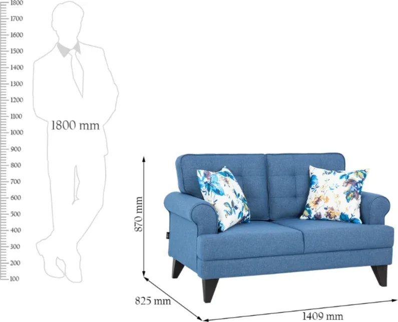 Paddington Fabric 2 Seater Sofa - HomeTown