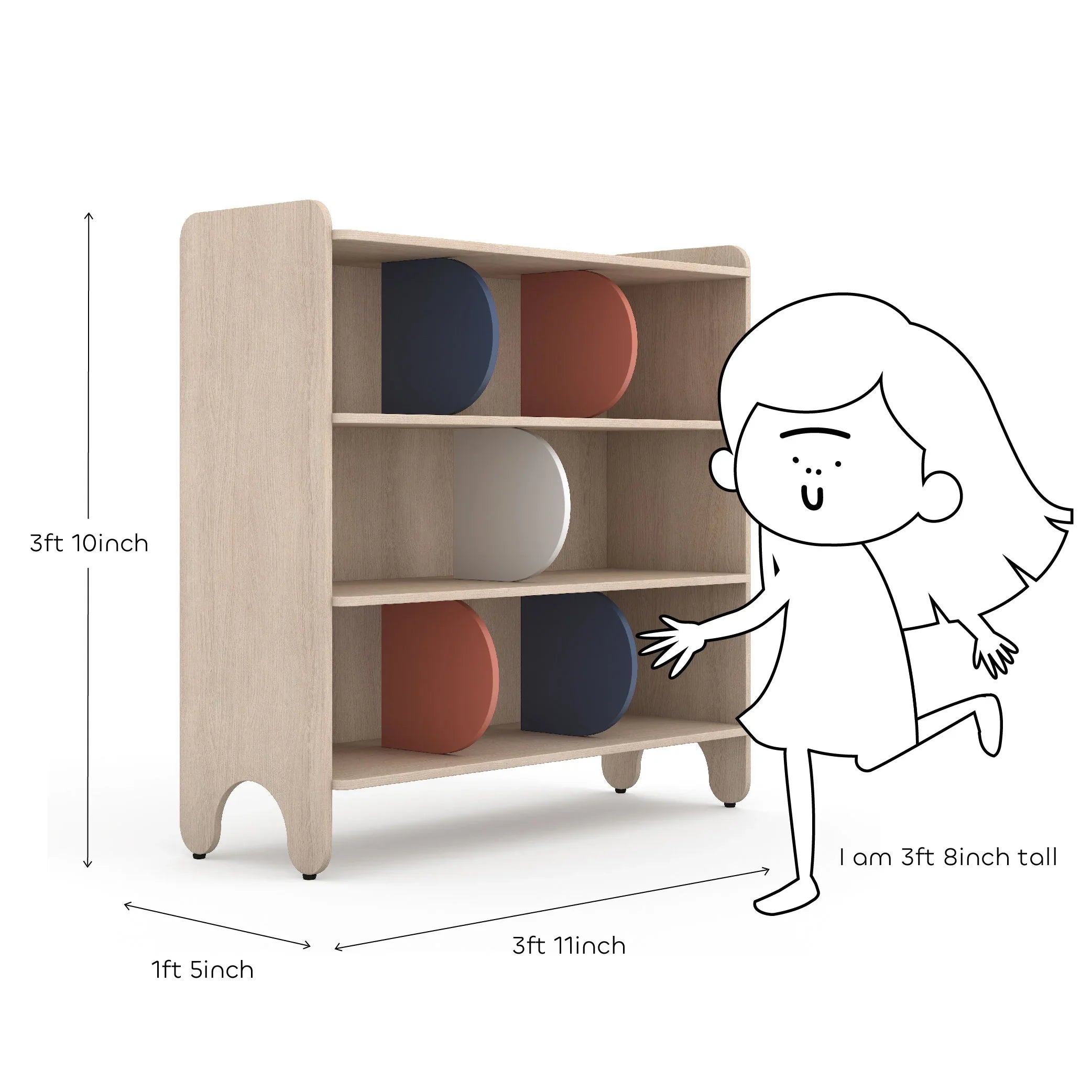 Jungle Gym Storage Shelf in Chestnut Finish Colour - HomeTown