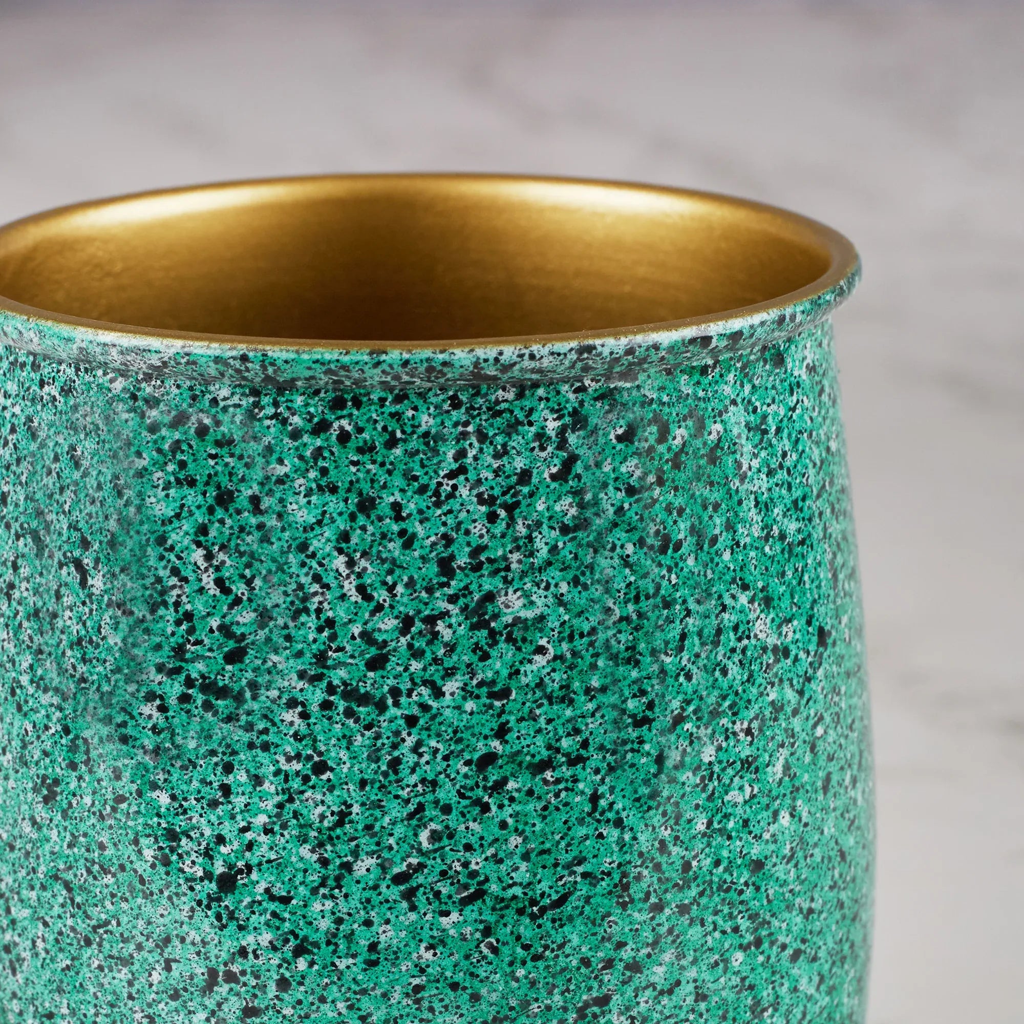 Nora Metal Sprinkle Finish Tumbler in Turq Colour - HomeTown