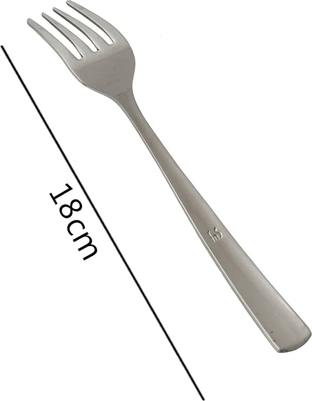 FNS Stainless steel Solo Dessert Fork Set of 6 in Silver Colour - HomeTown