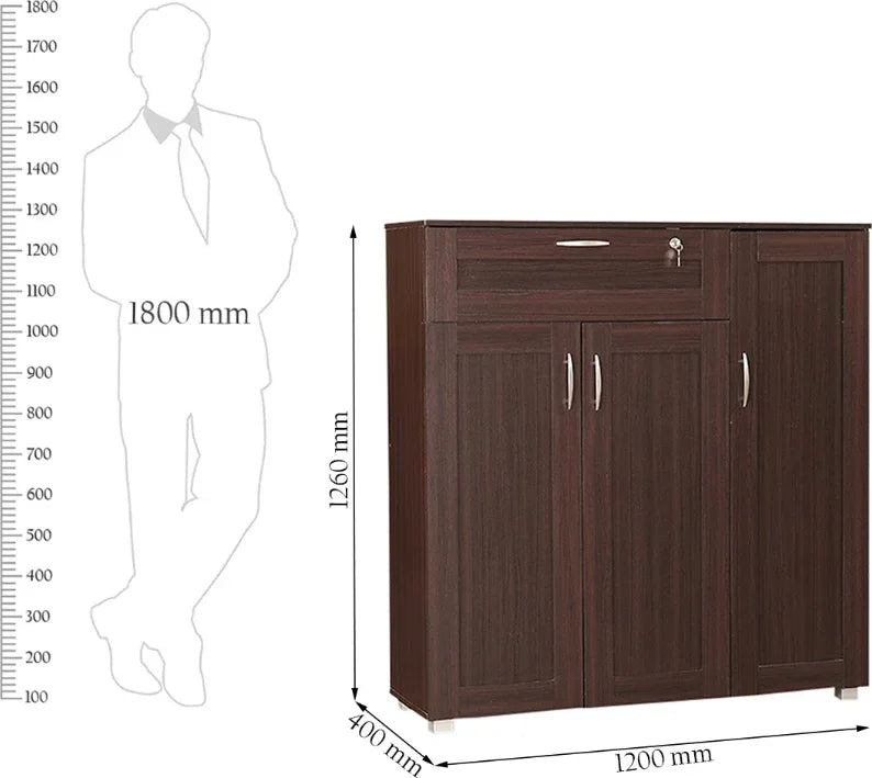 Morley Shoe Rack in Wenge Colour - HomeTown