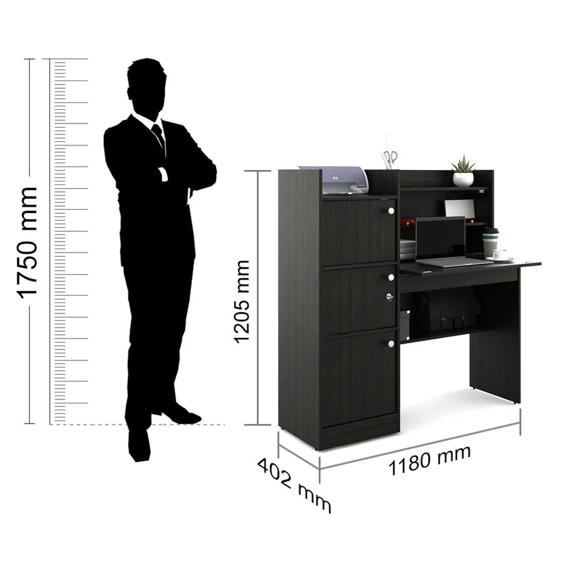 Venus Engineered Wood Study Table in Wenge Colour - HomeTown