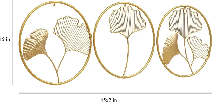 Wall Decor Metal Ginko Alina Set of 3 by Vedas - HomeTown