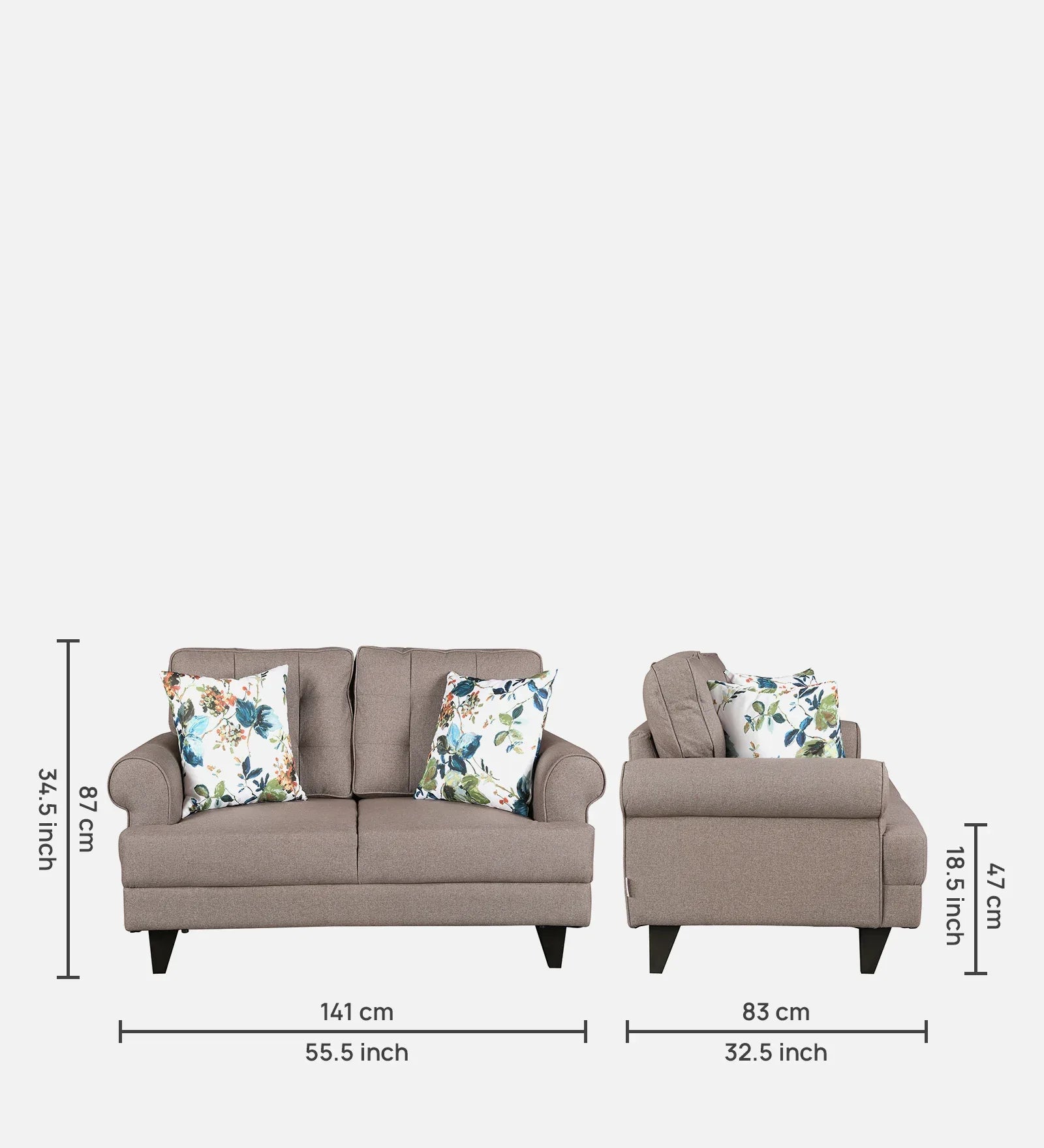 Paddington Fabric 2 Seater Sofa - HomeTown