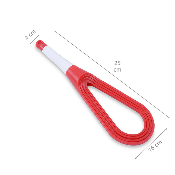 Bakalicious Silicon Foldable Single Whisk in Silver Colour dimensions