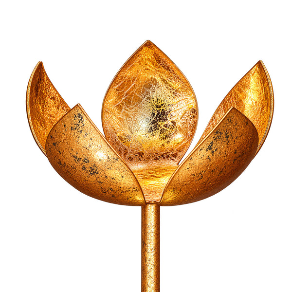 CGI Luxe Utsav Lotus Goblet S Tea Light Gold Finish | 9X9X21 cm dimensions