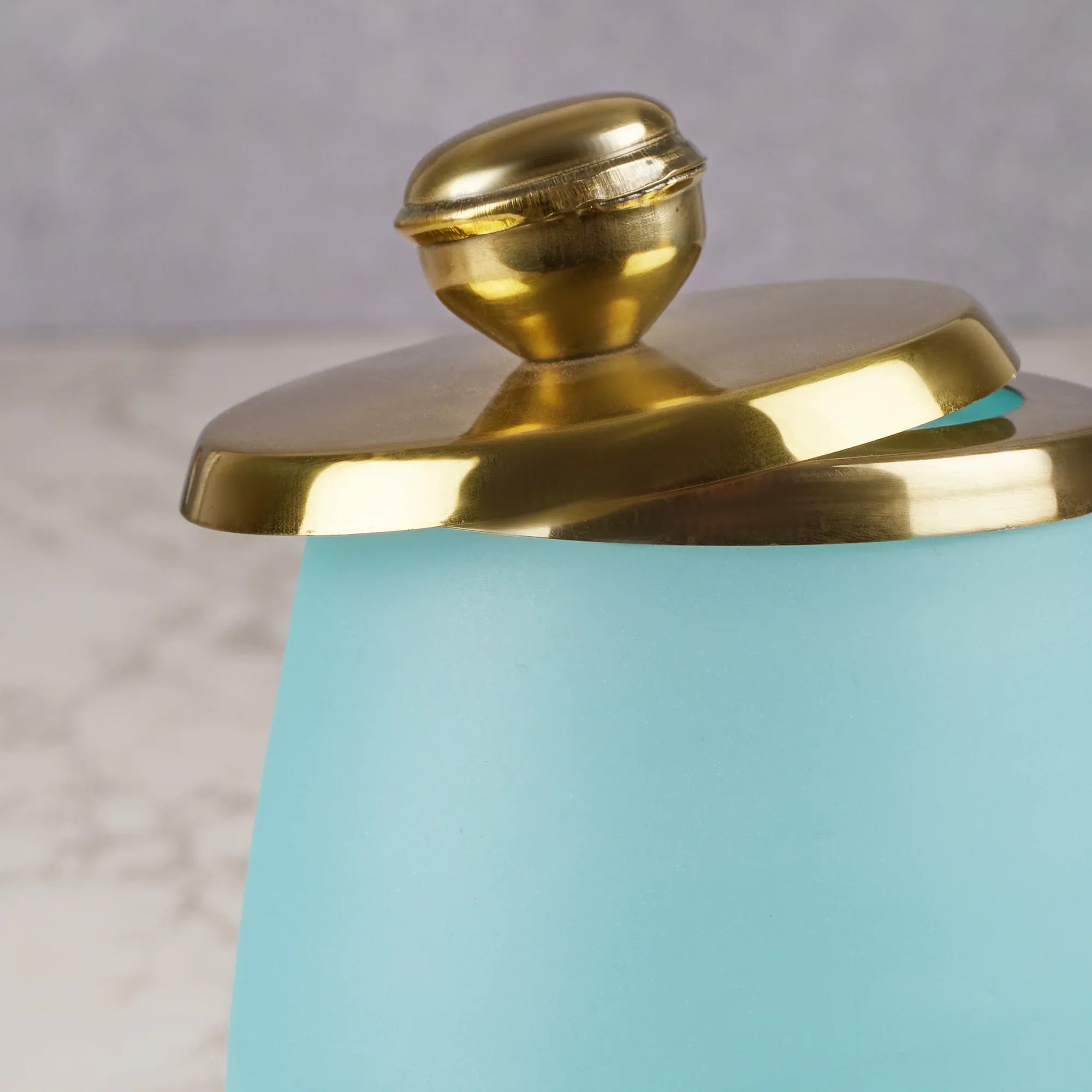 Emilia Glass Frosted Colored Tumbler in Turq Colour - HomeTown