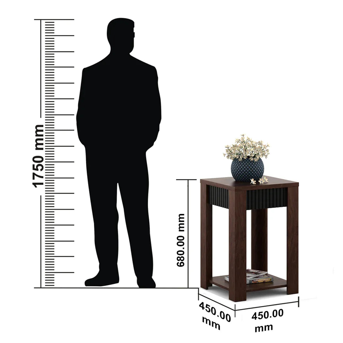 Antwerp Side Table in Sheesham Colour - HomeTown