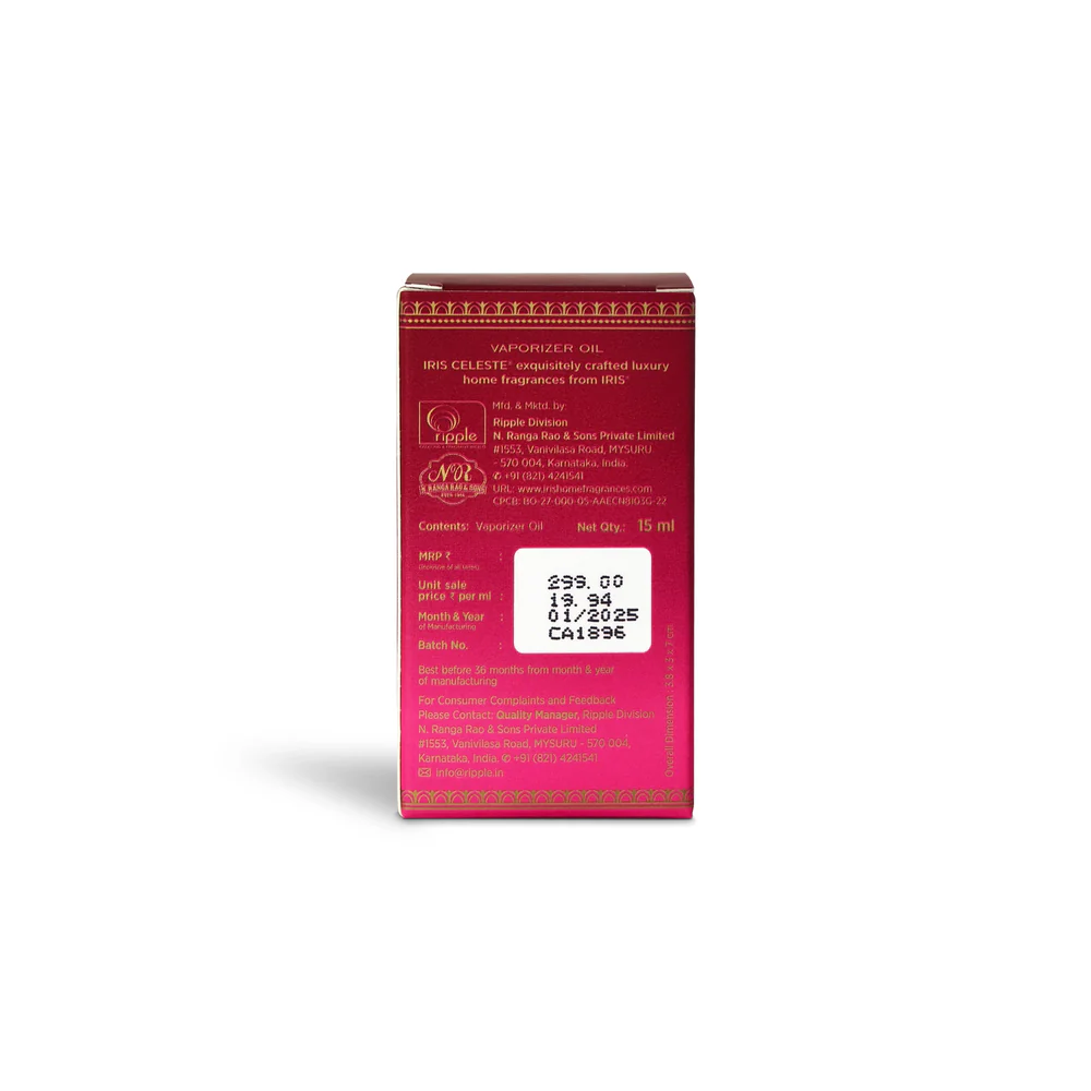 Iris Celeste Vaporizer Oil 15ml in Pink - Best Essential Oil Vaporizer Refill