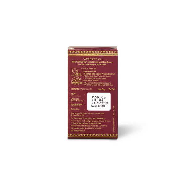 Iris Celeste Vaporizer Oil 15ml in Rose Gold - Best Essential Oil Vaporizer dimensions