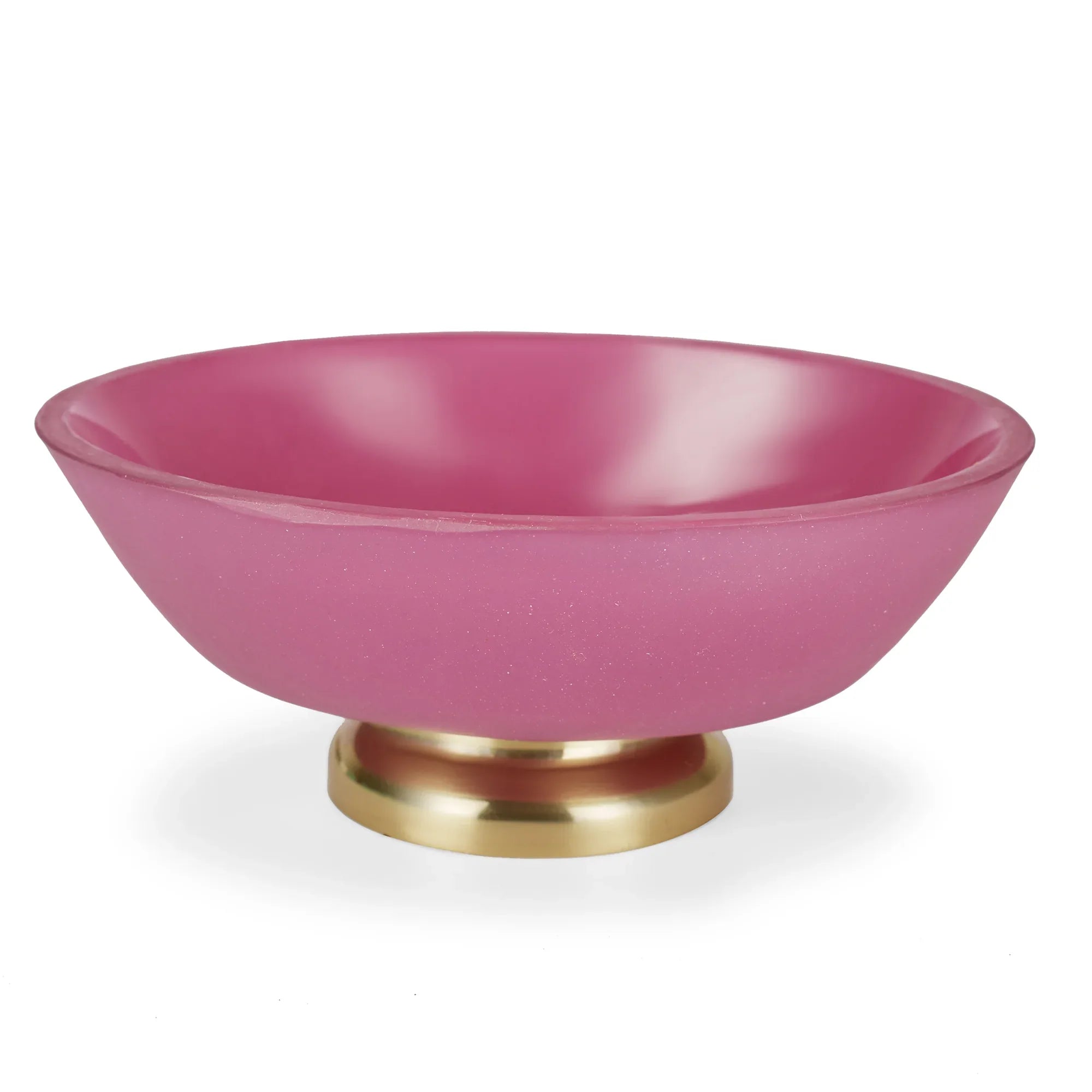 Emilia Glass Frosted Colored Soap Dish in Plum Colour - HomeTown