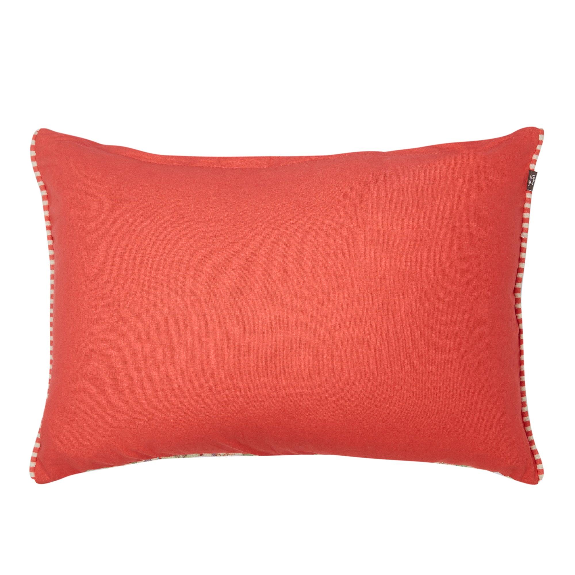 Indian Botanical Cotton Cushion Cover 30x50 cm in Multi Colour - HomeTown