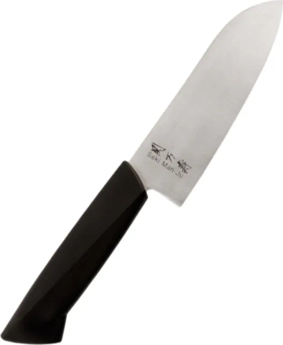 Seki Manju Santoku (S) Black Handle Stainless steel Premium Knife in Black Colour - HomeTown