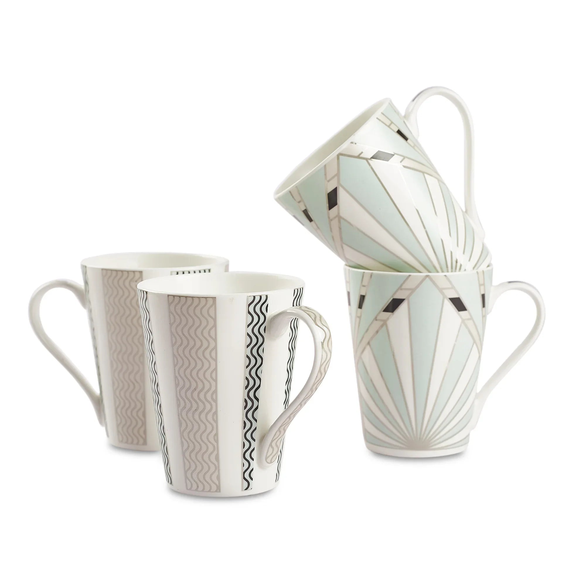 Sapphire Bone China Coffee Mug Set of 4 in Blue Colour - HomeTown