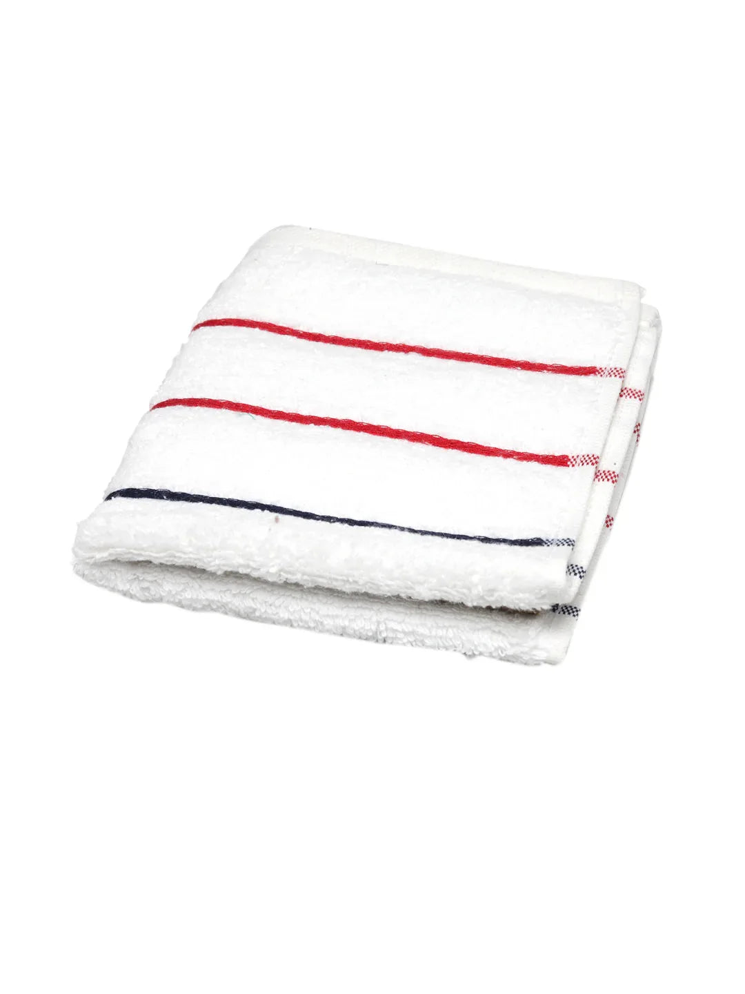 Myra Multistripe 100% Cotton Face Towel in White Colour - HomeTown