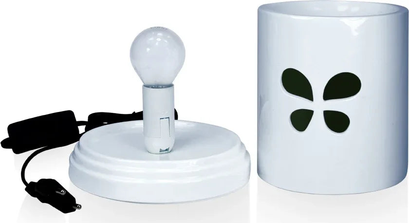 Electric Vaporizer Ceramic Perforated Lamp in White Colour - HomeTown