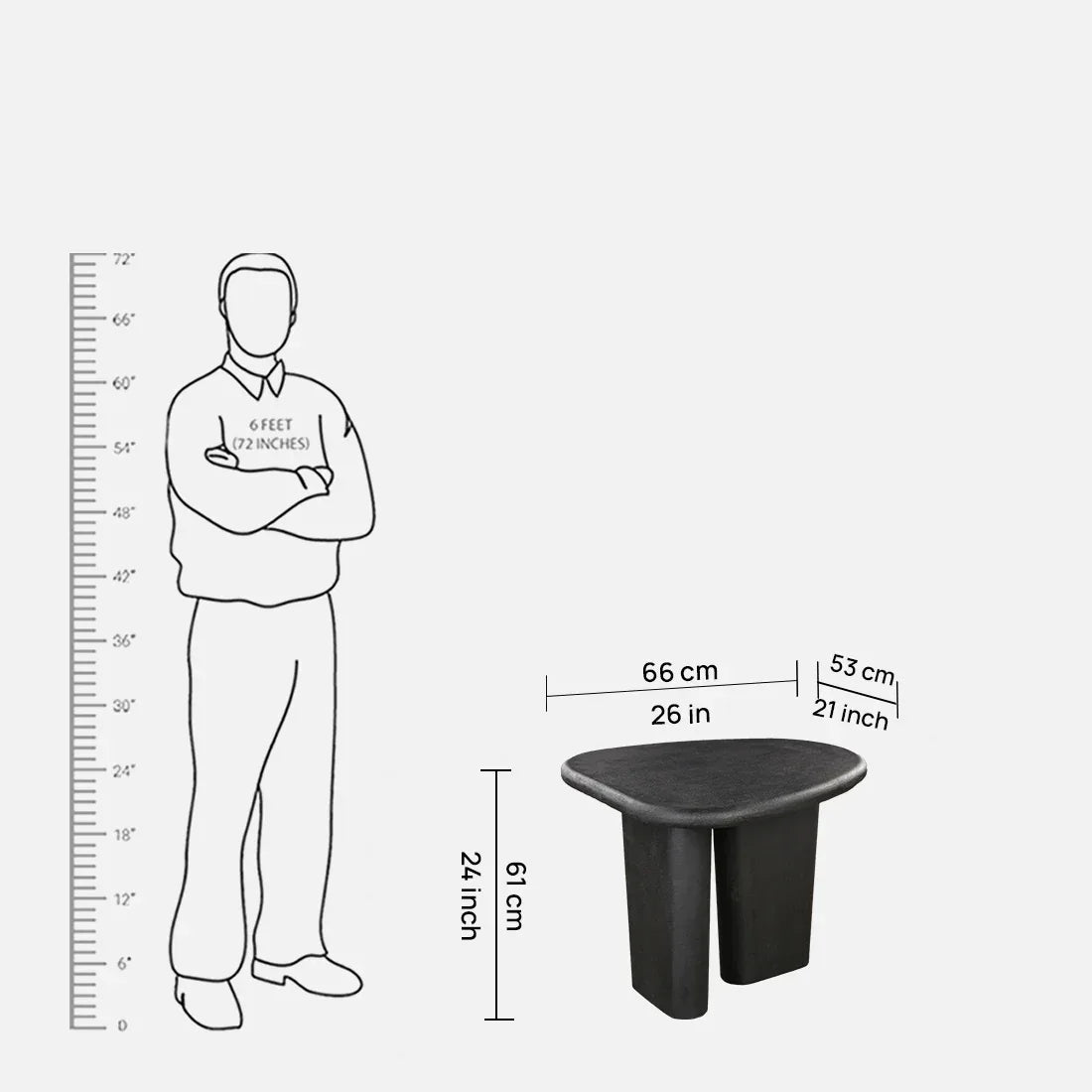 Jett Side Table in Black Colour - HomeTown