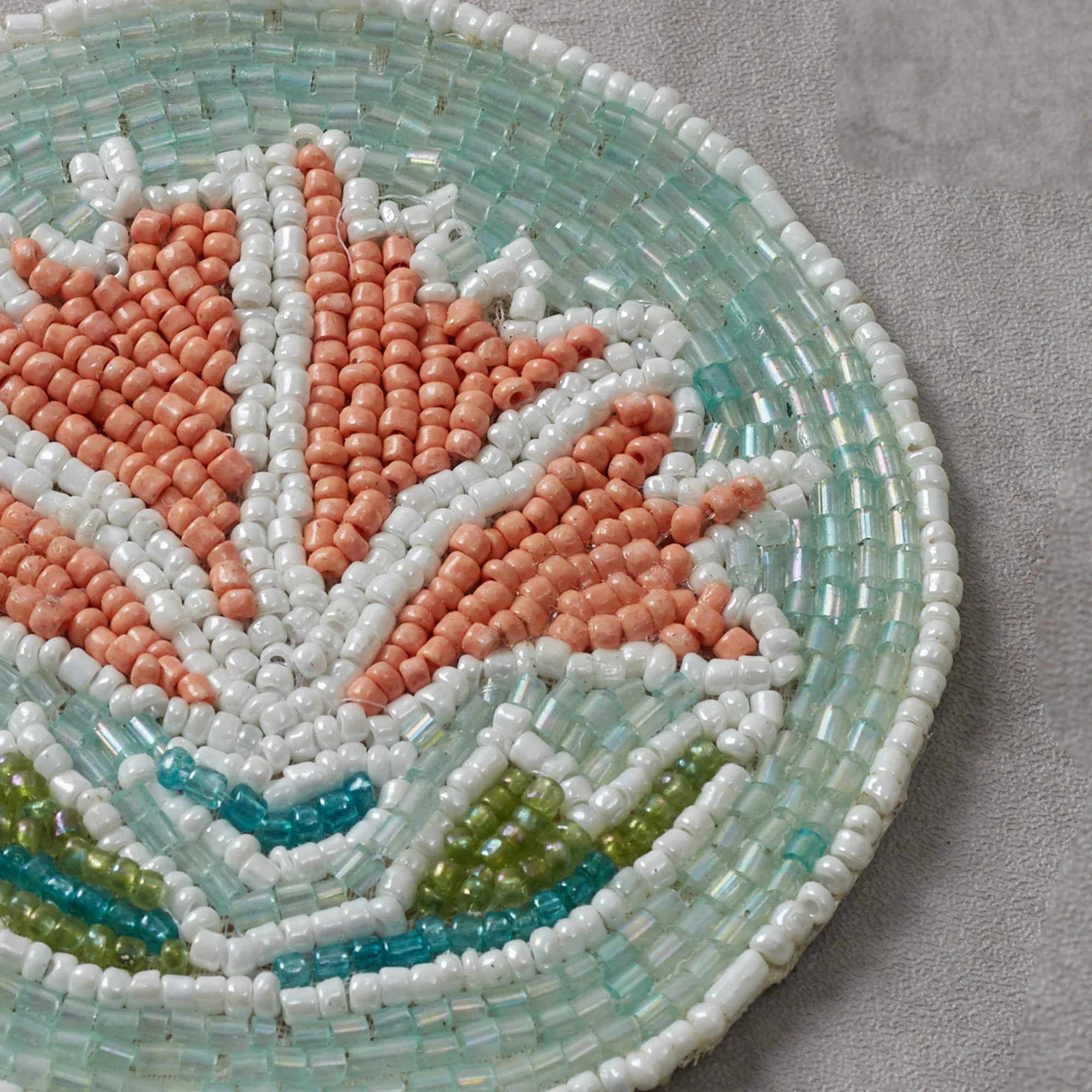 Anar Handmade Beaded Trivet Dia 20 Cm in Multi Colour - HomeTown