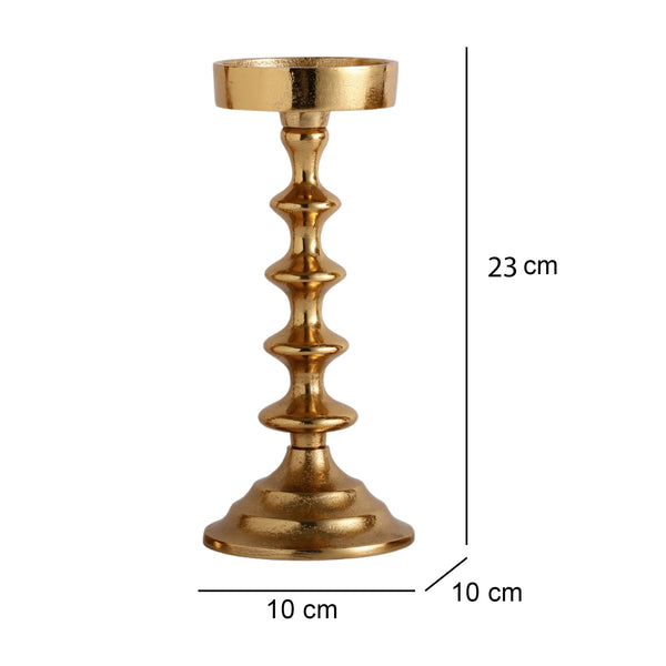 De Massion Ebon Whisper Gold Candle Holders dimensions