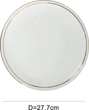 Avril Bone China Dinner Plate 27 Cm in White Colour - HomeTown