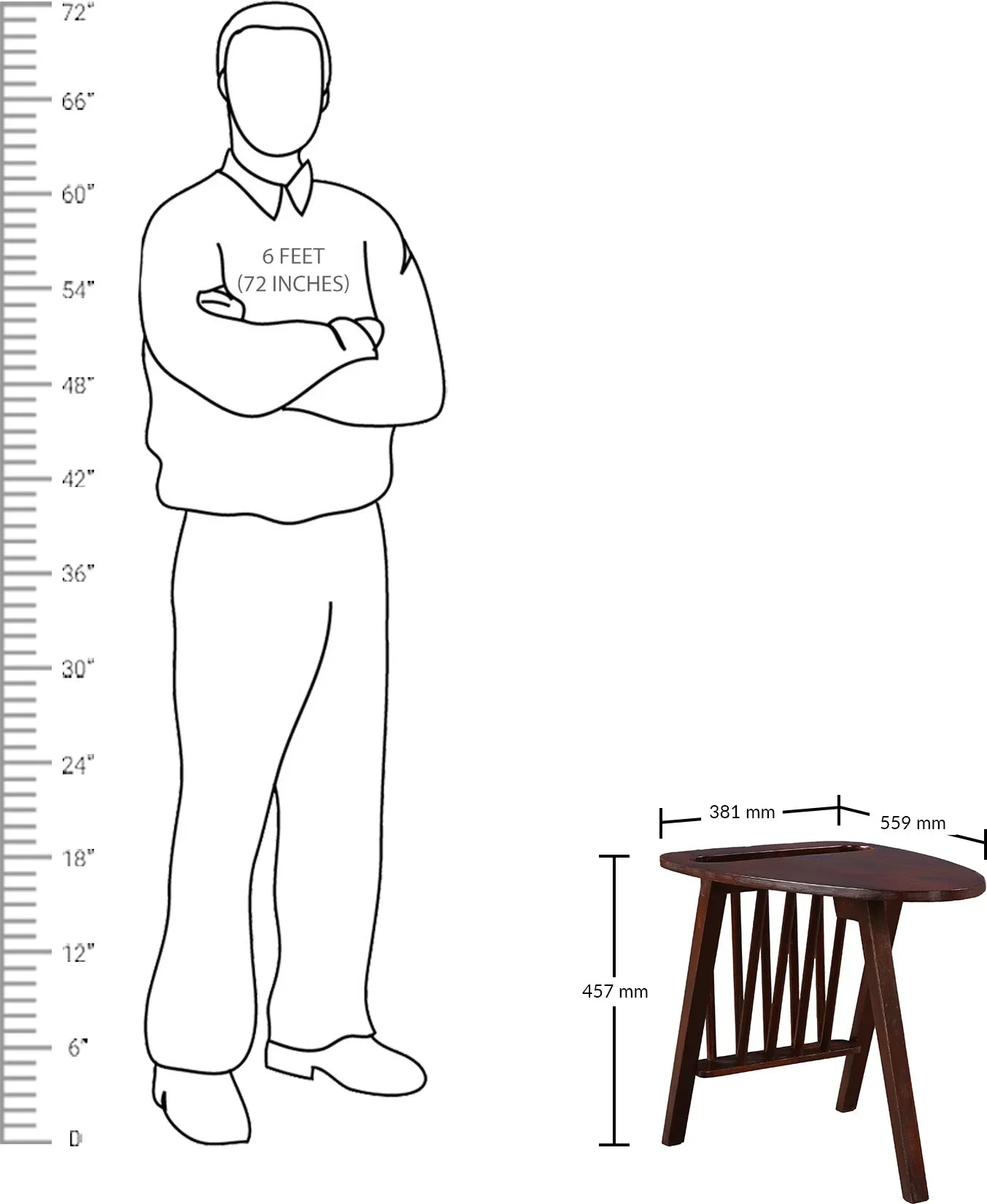 Noel Mango Wood Table in Walnut Colour - HomeTown