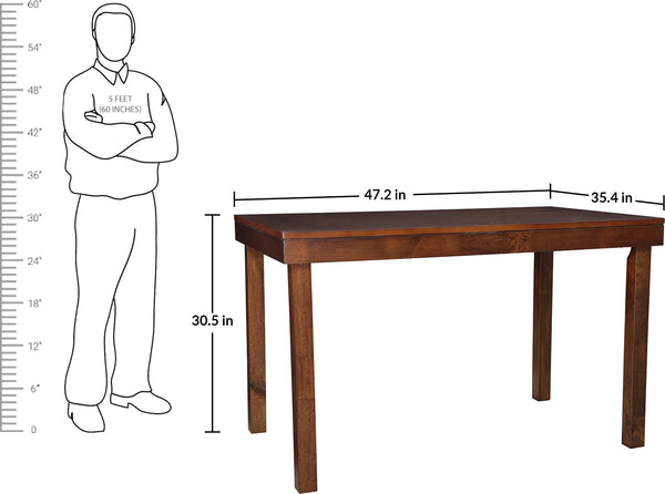 Hopton Solidwood Dining Set in Walnut Colour dimensions