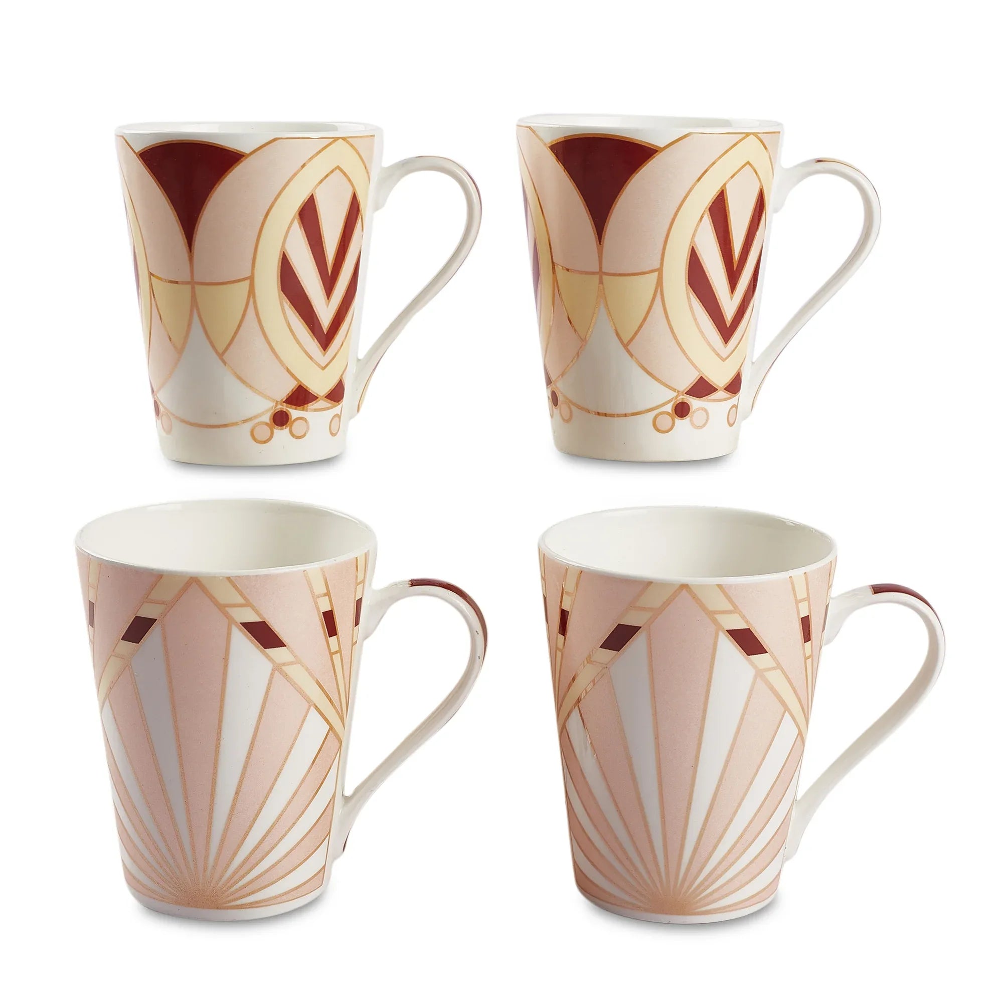 Sapphire Bone China Coffee Mug Set of 4 in Peach Colour - HomeTown