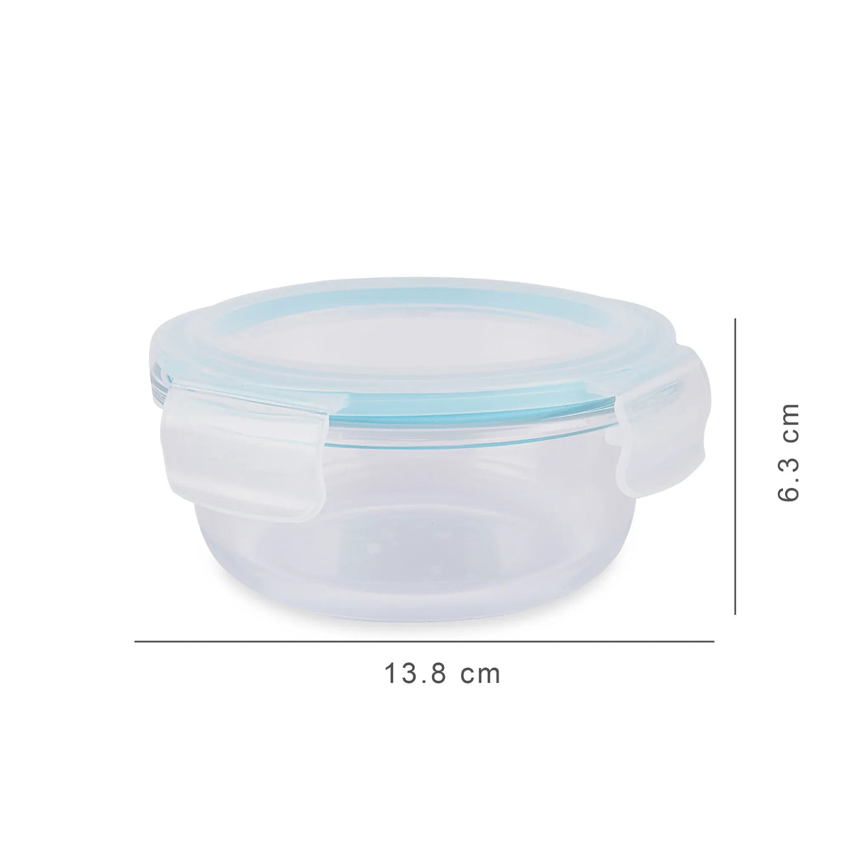 Robust Glass Round Container with PP Lid 400ML in Transparent Colour - HomeTown