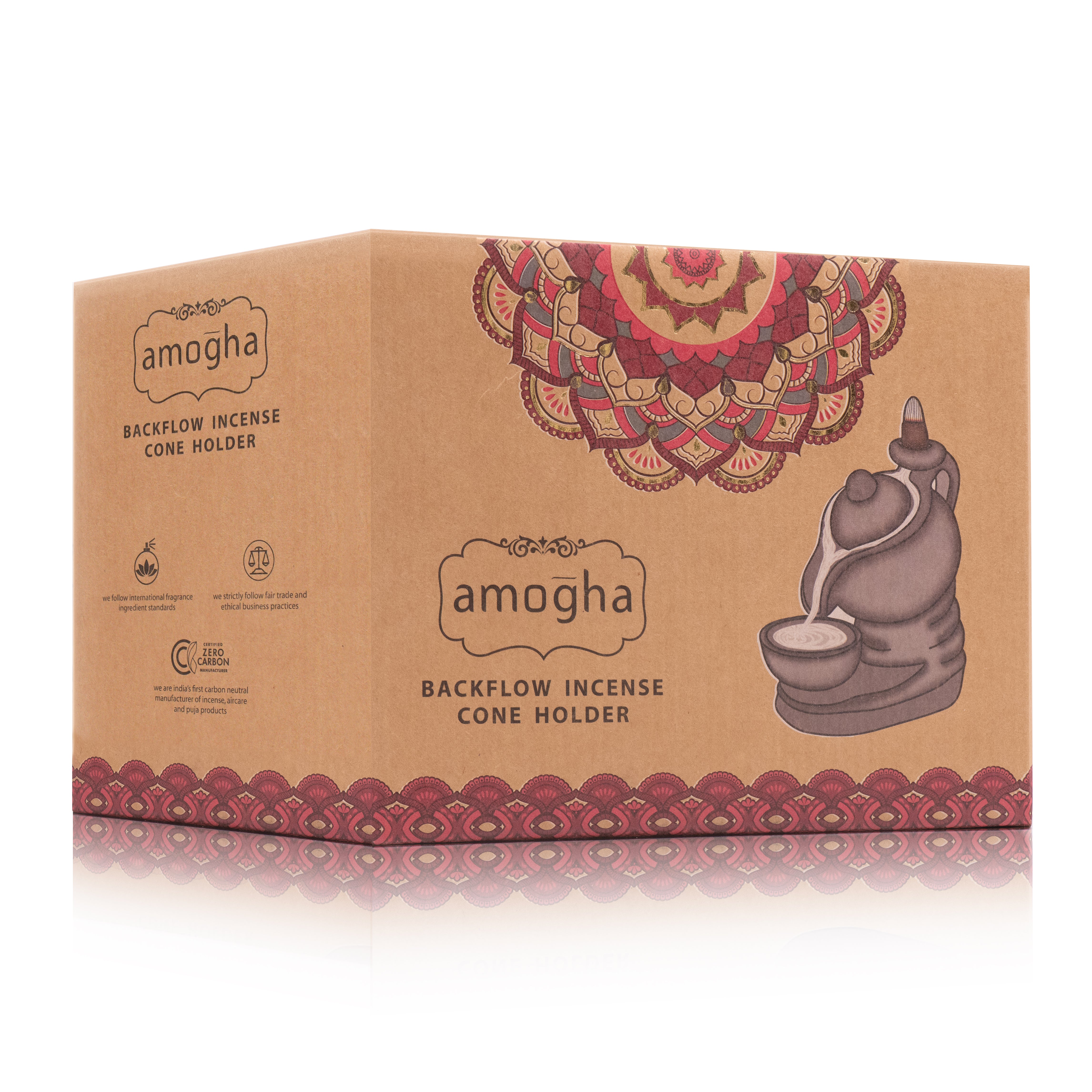 AMOGHA BCKFLW INCENSE CONE HLDR INBFH637