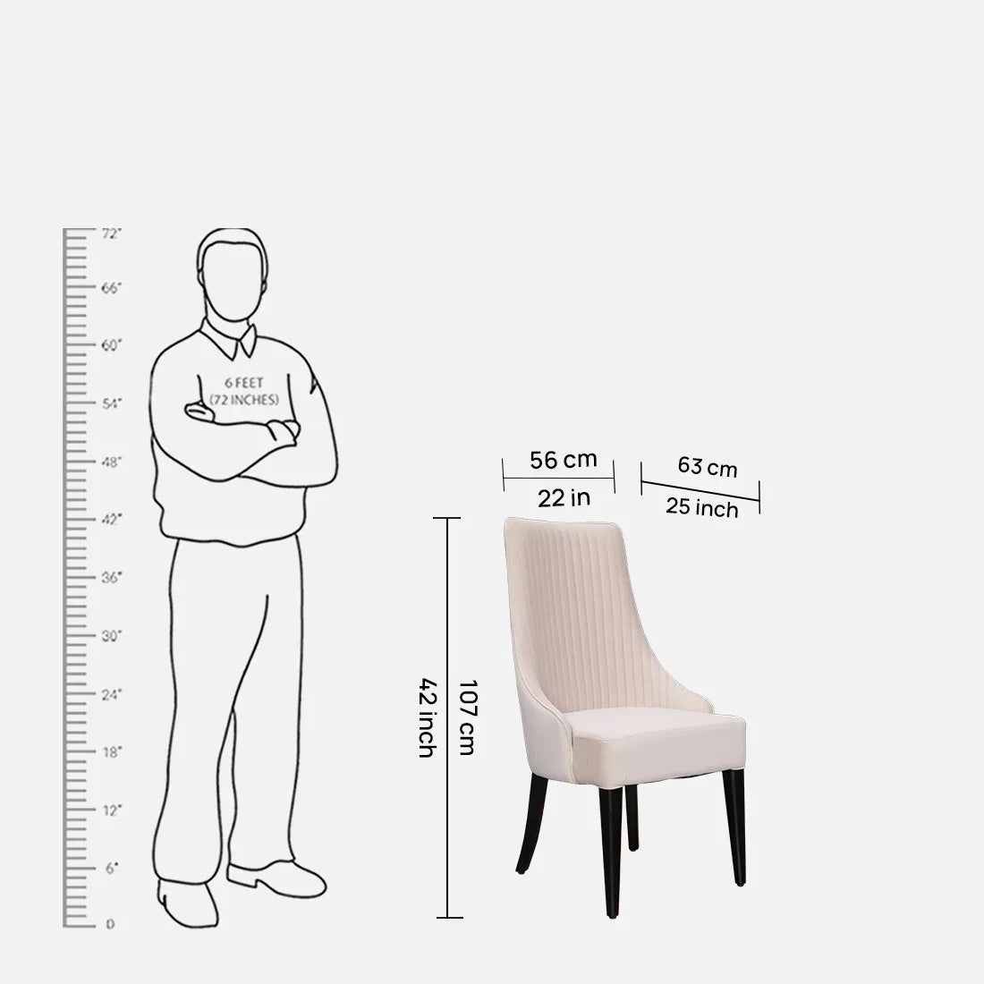 Garnet Sheesham Wood(Rosewood) Dining Chair Set Of 2 in White Colour - HomeTown