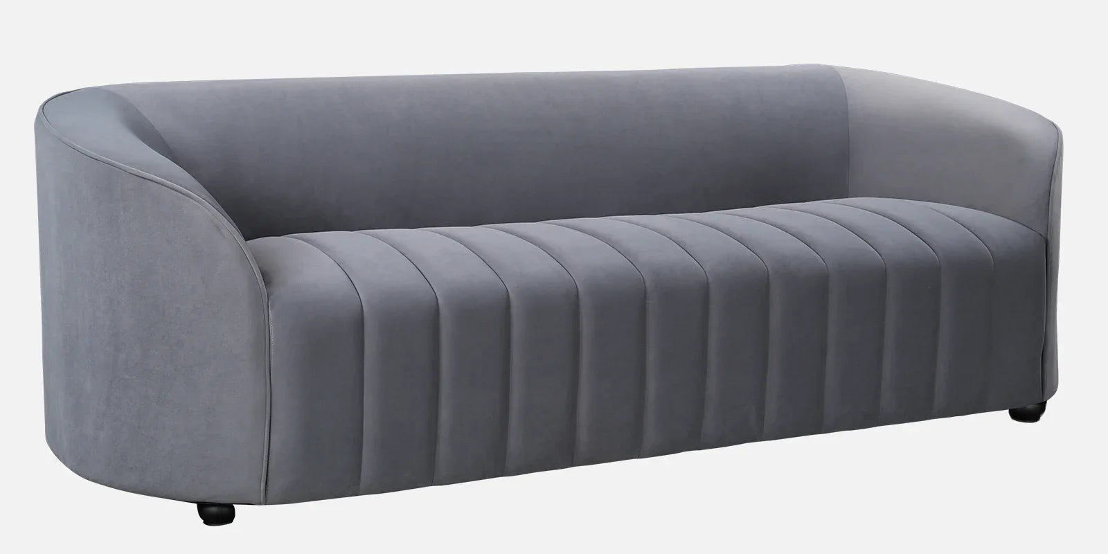 Elise Velvet Fabric Three Seater Sofa - HomeTown