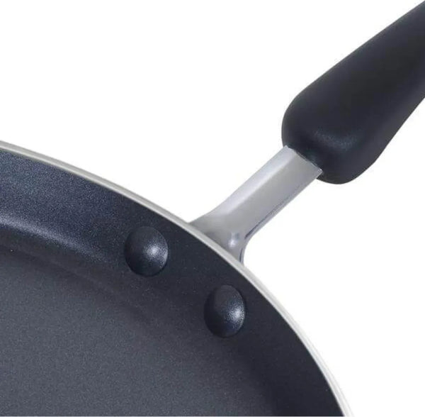 Induction Bottom Aluminium Non Stick  Flat Tawa 24Cm 3mm in Orange Colour dimensions