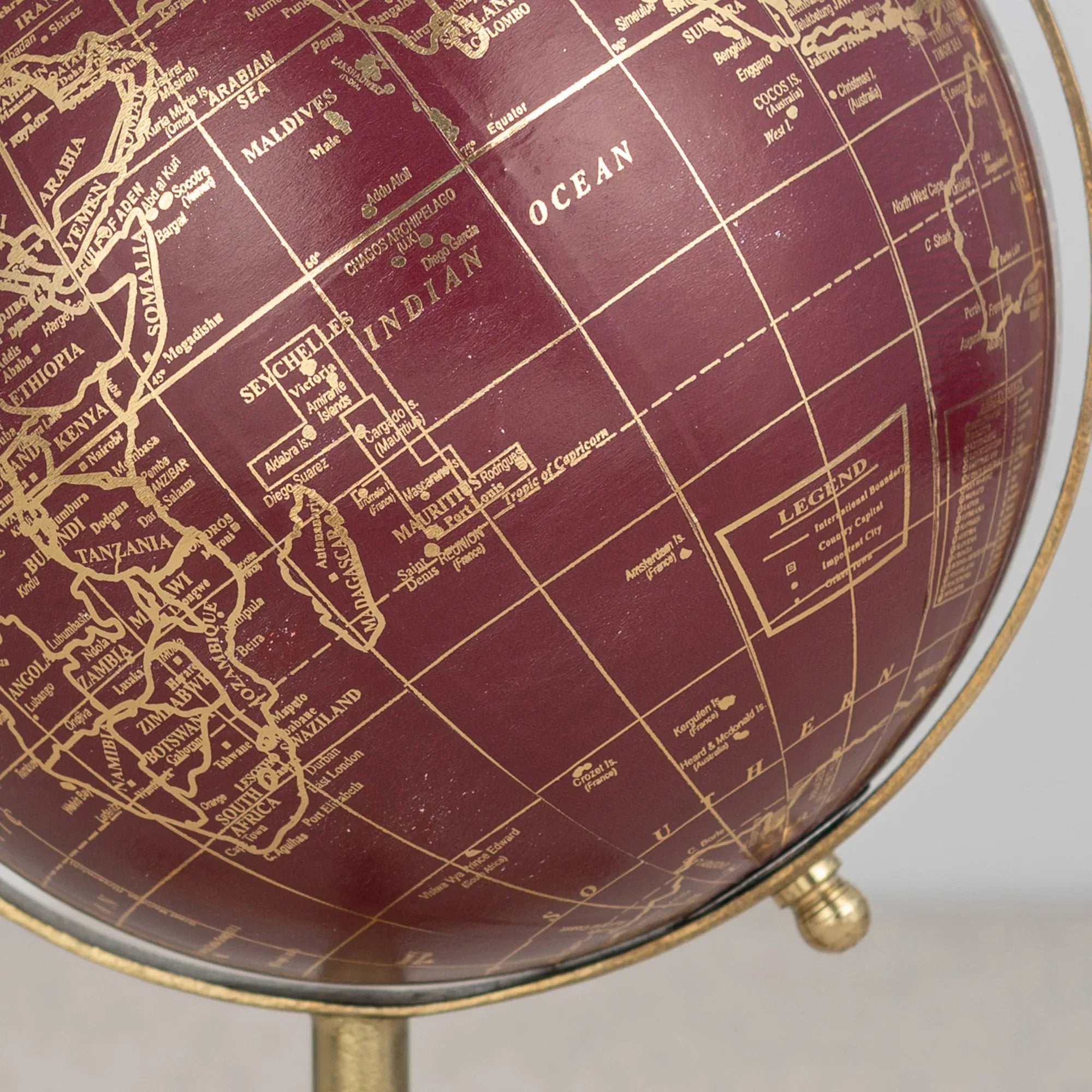 Rover Metal Globe 6 Inch in Gold Colour - HomeTown