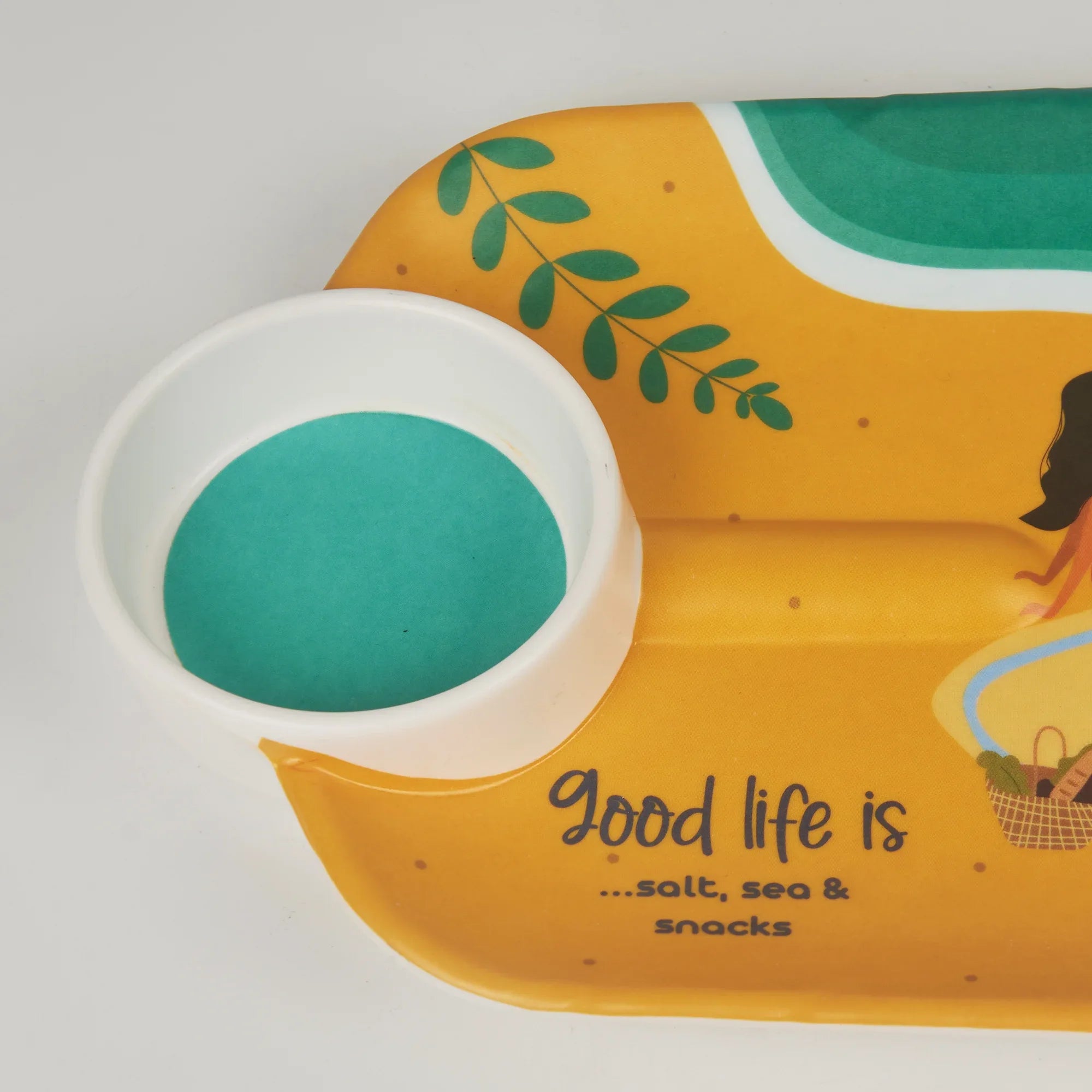 Good Life Melamine Serving Platter with Dip Bowl in Multi Colour - HomeTown