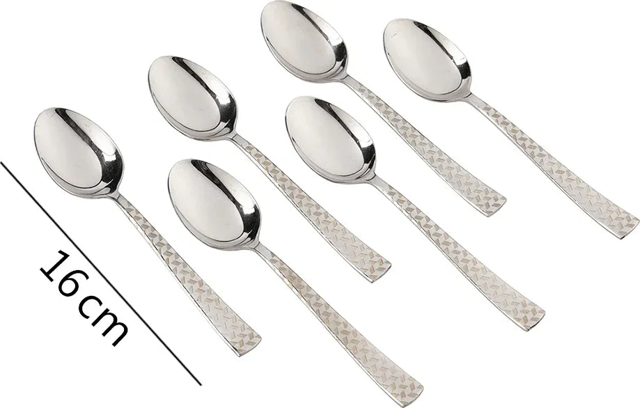 FNS Rhombo Baby Steel Spoon in Silver Colour - HomeTown