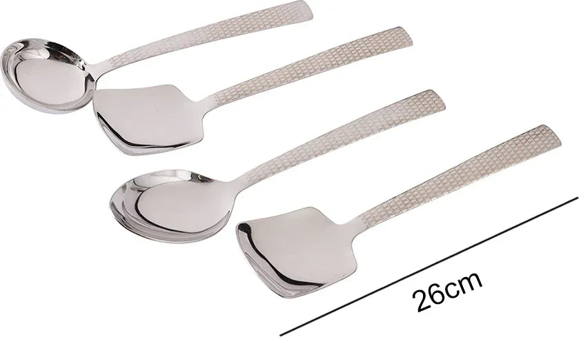FNS Stainless steel Servinging Spoon Set of 4 in Silver Colour - HomeTown