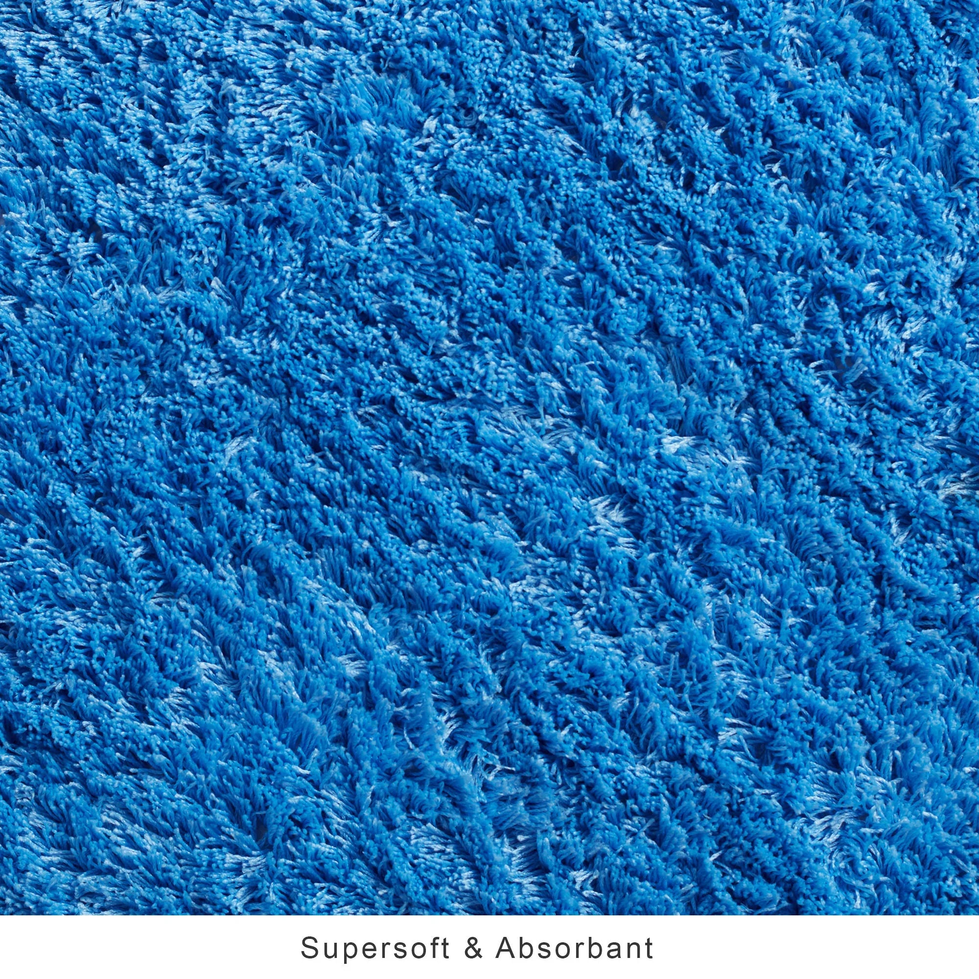 Emilia Micro Fiber Anti Skid Bath Mat 44x66 Cm in Blue Colour - HomeTown