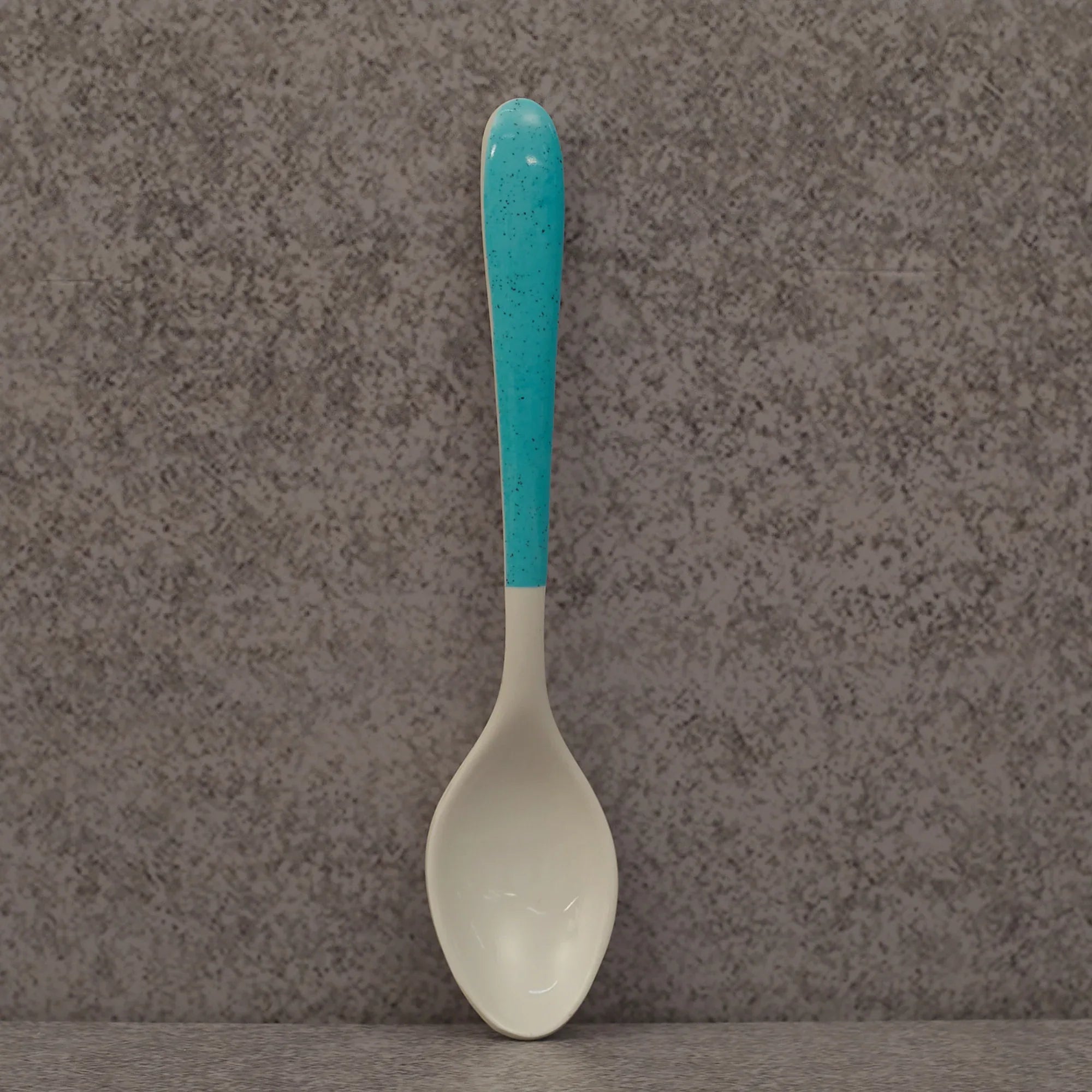 Emilia Melamine Speckles Table Spoon in Dusky Blue Colour - HomeTown