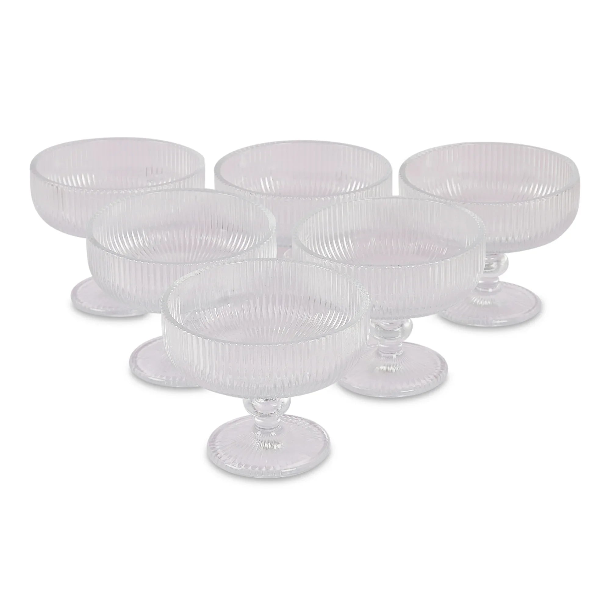 Sapphire Dessert/Ice Cream/Pudding Bowl Set of 6 in Transparent Colour - HomeTown