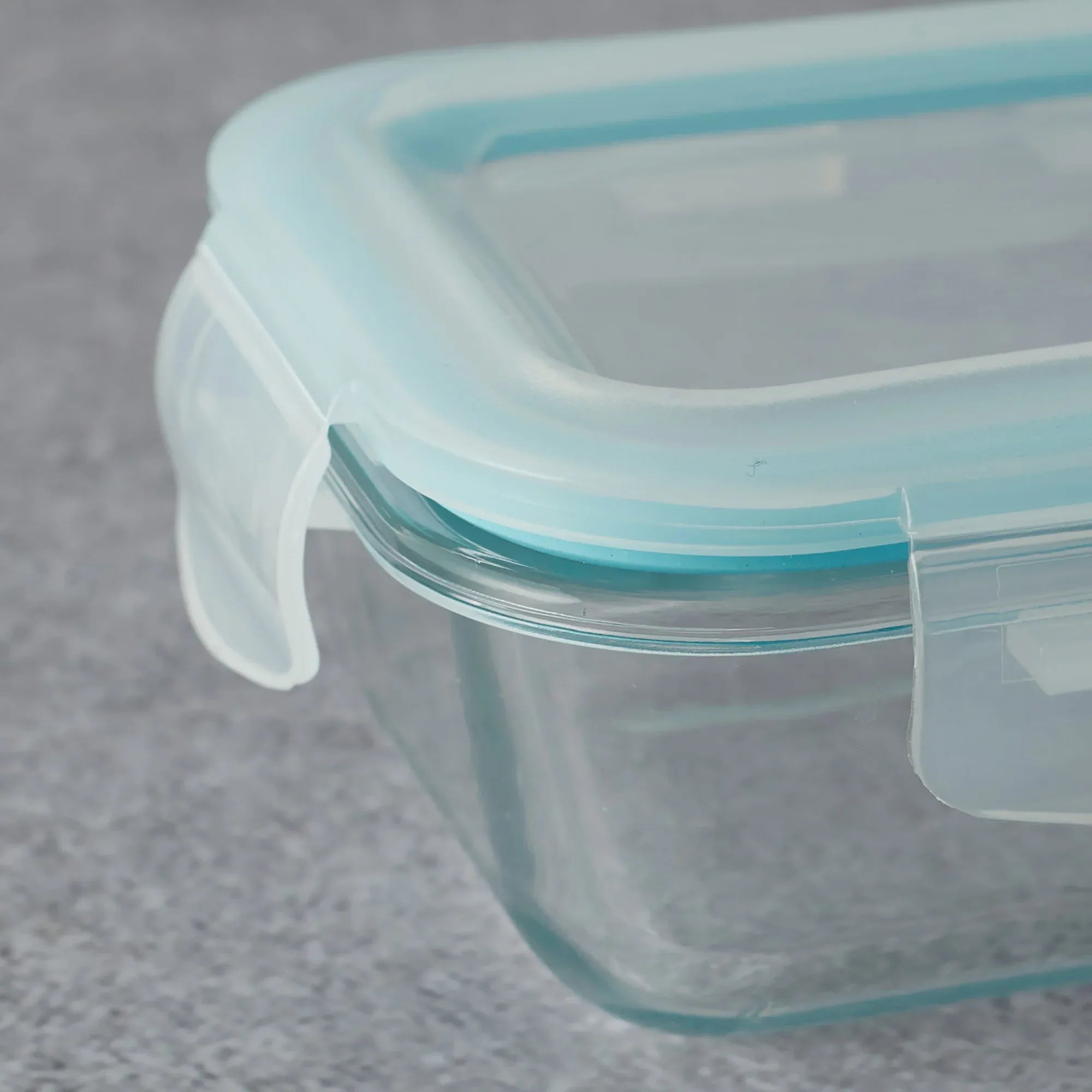 Robust Glass Rectangle Container with PP Lid 370ML in Transparent Colour - HomeTown