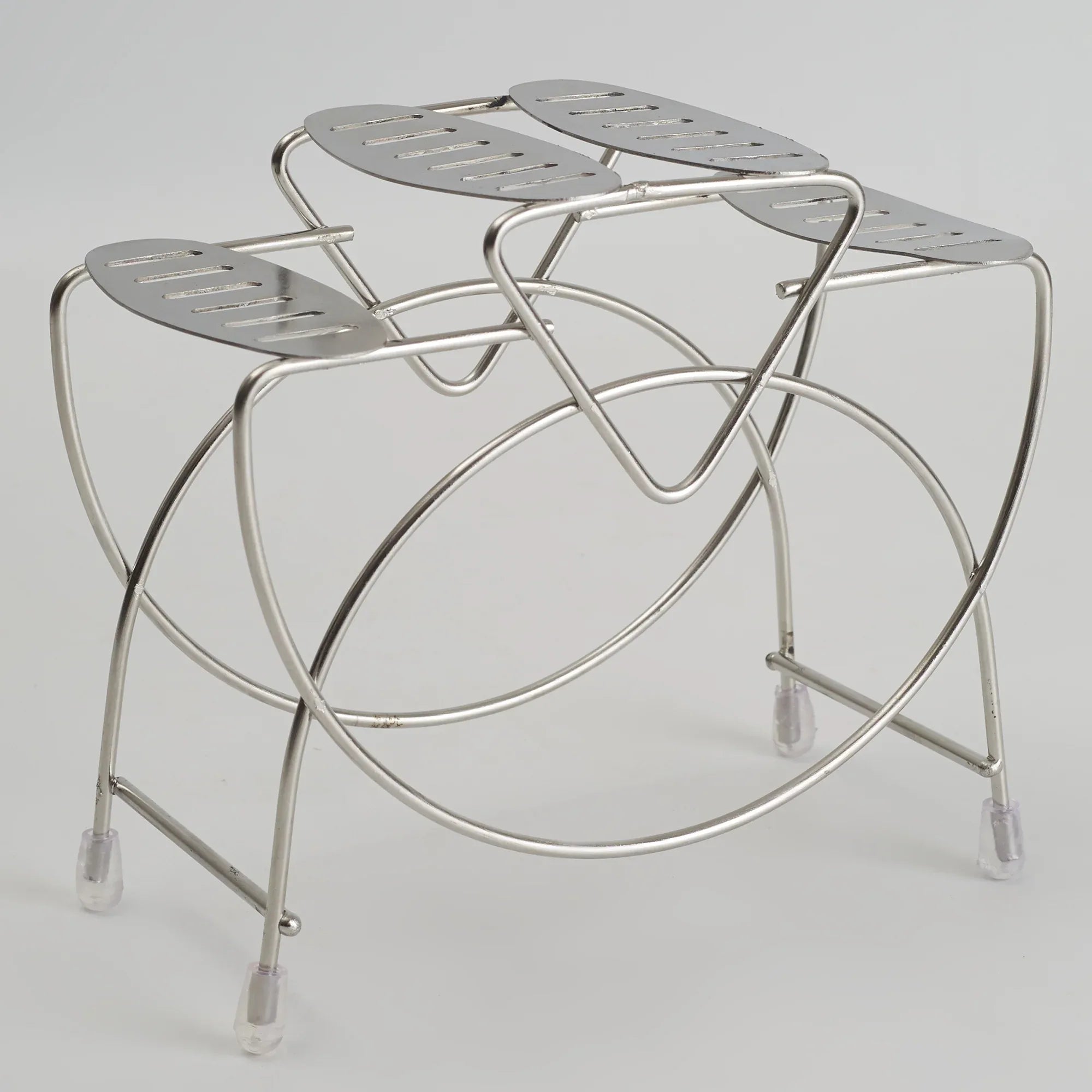 Utsav Stainless Steel Silk Cutlery Set of 24 Pieces With Stand in Silver Colour - HomeTown