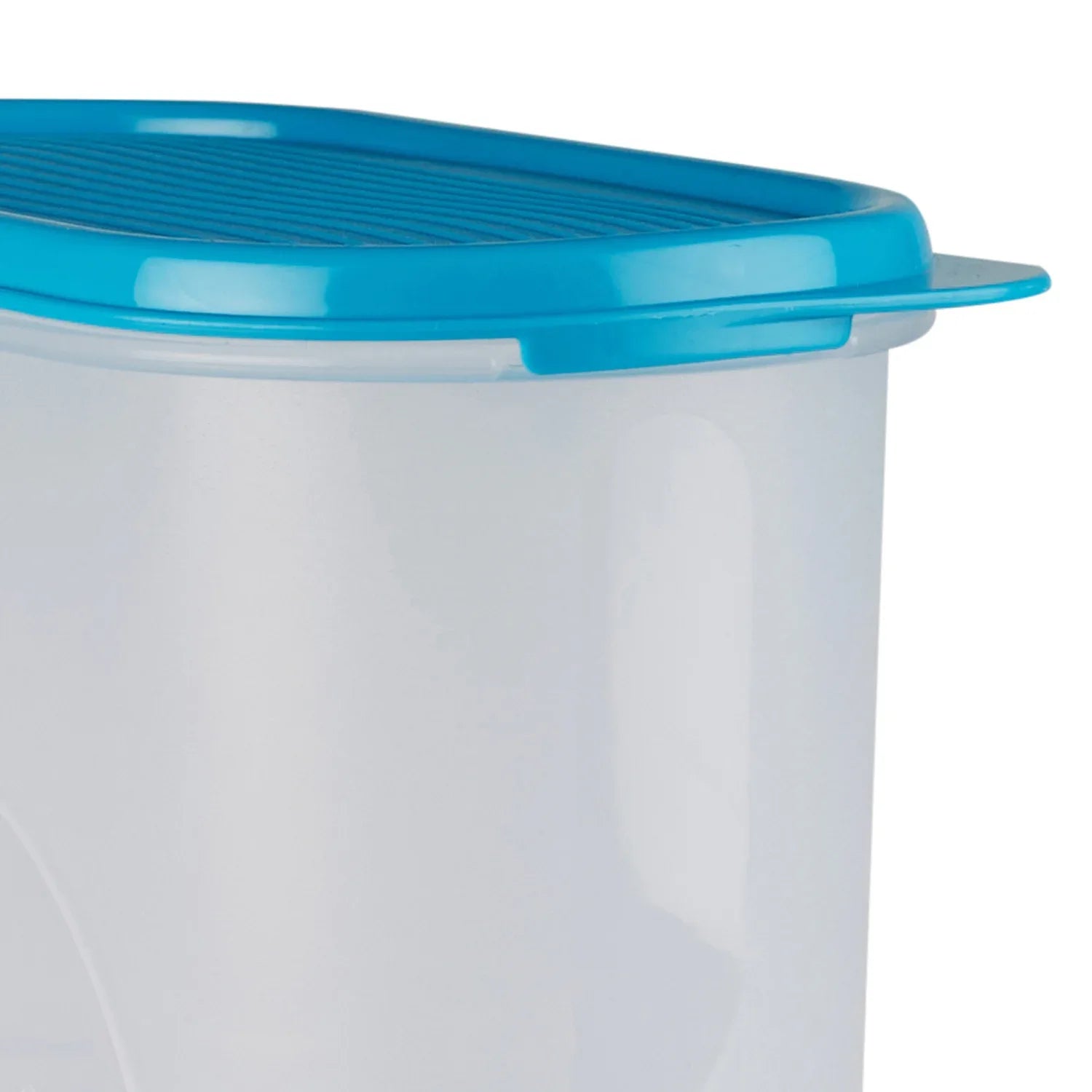 Fiesta 100% BPA-Free Plastic Oval Container Set of 3 (1300ml) in Teal & Transparent Colour - HomeTown