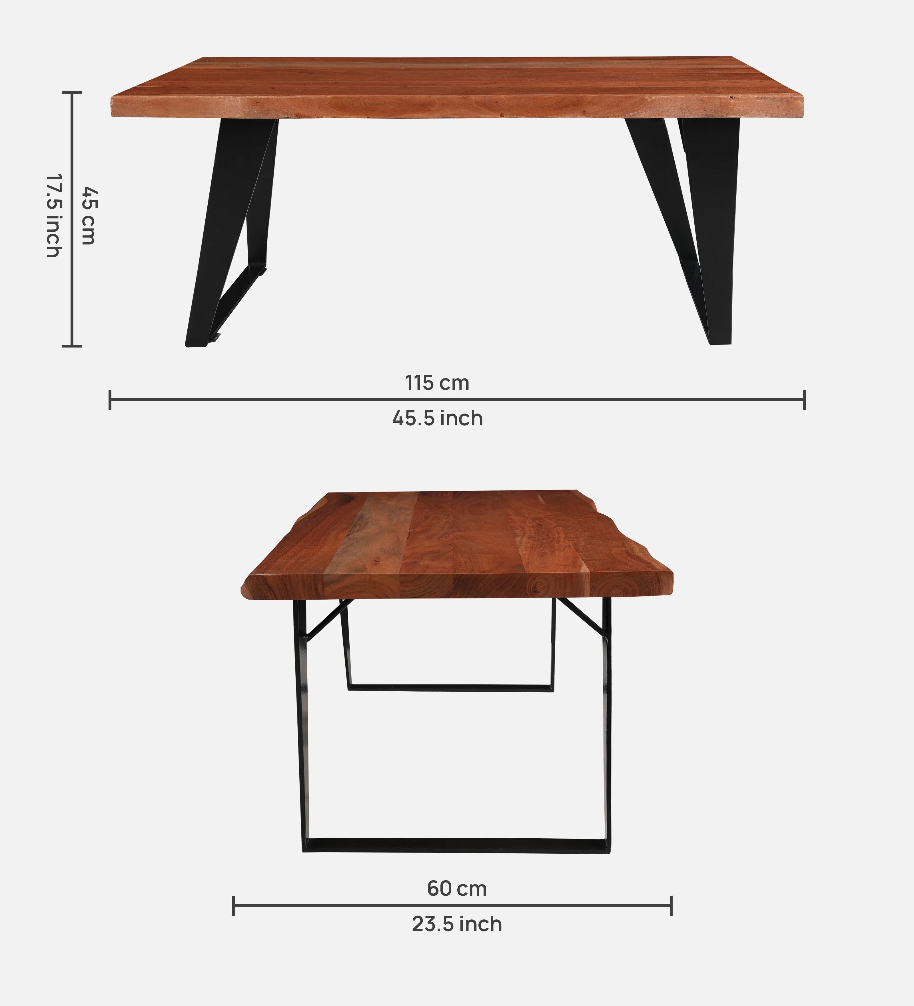 Arduous Acacia Wood Center Table in Brown Colour - HomeTown