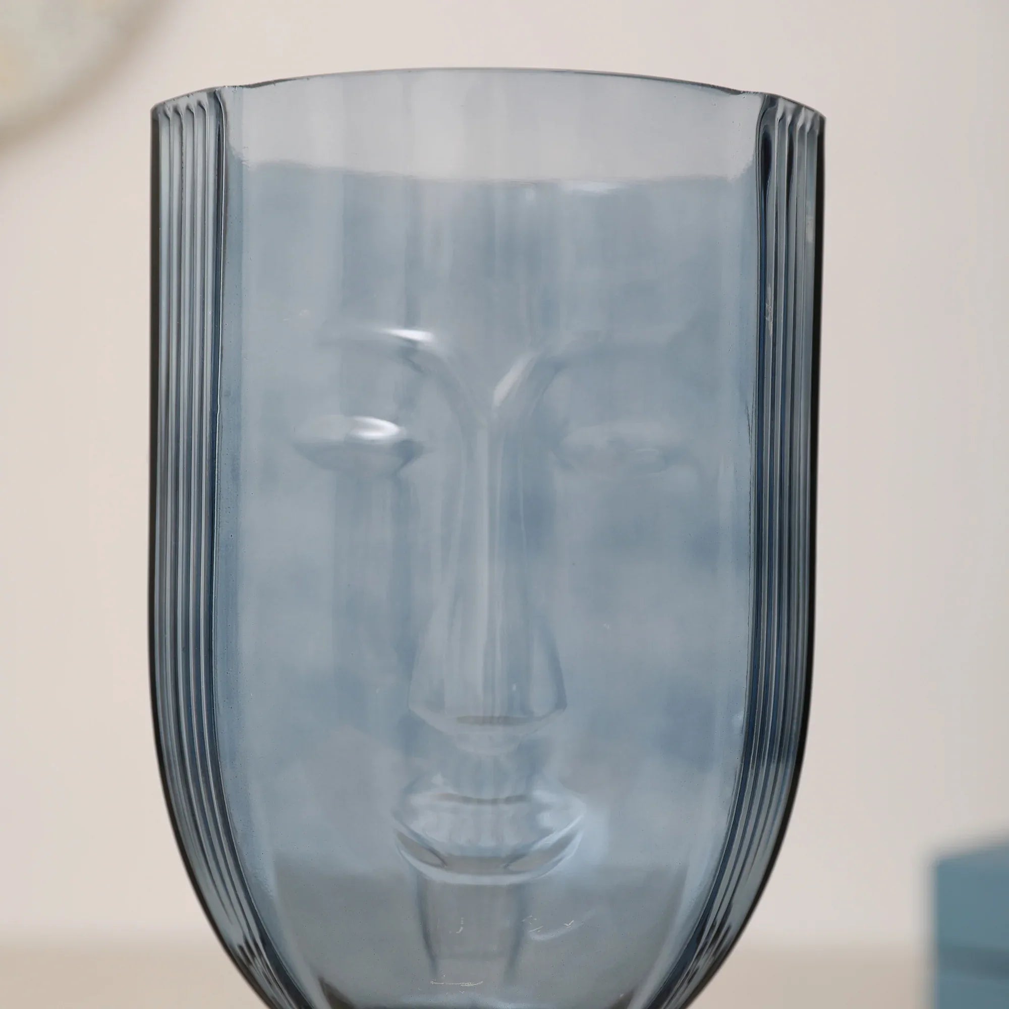 Monique Pop Glass Vase 30Cm in Aqua Colour - HomeTown