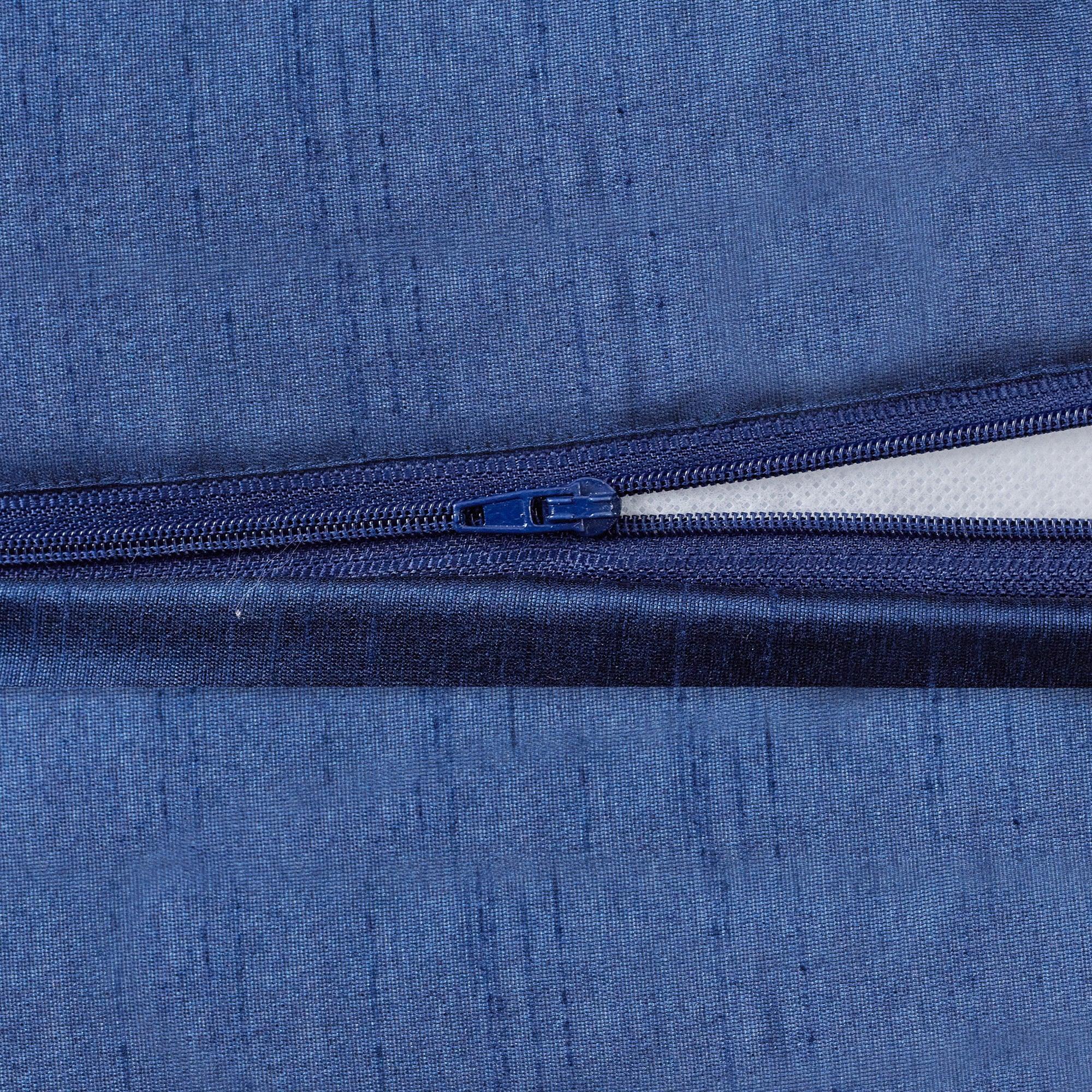 Fiesta Dupion Heatset Set of 2 Cushion Cover 40x40 Cm in Blue Colour - HomeTown