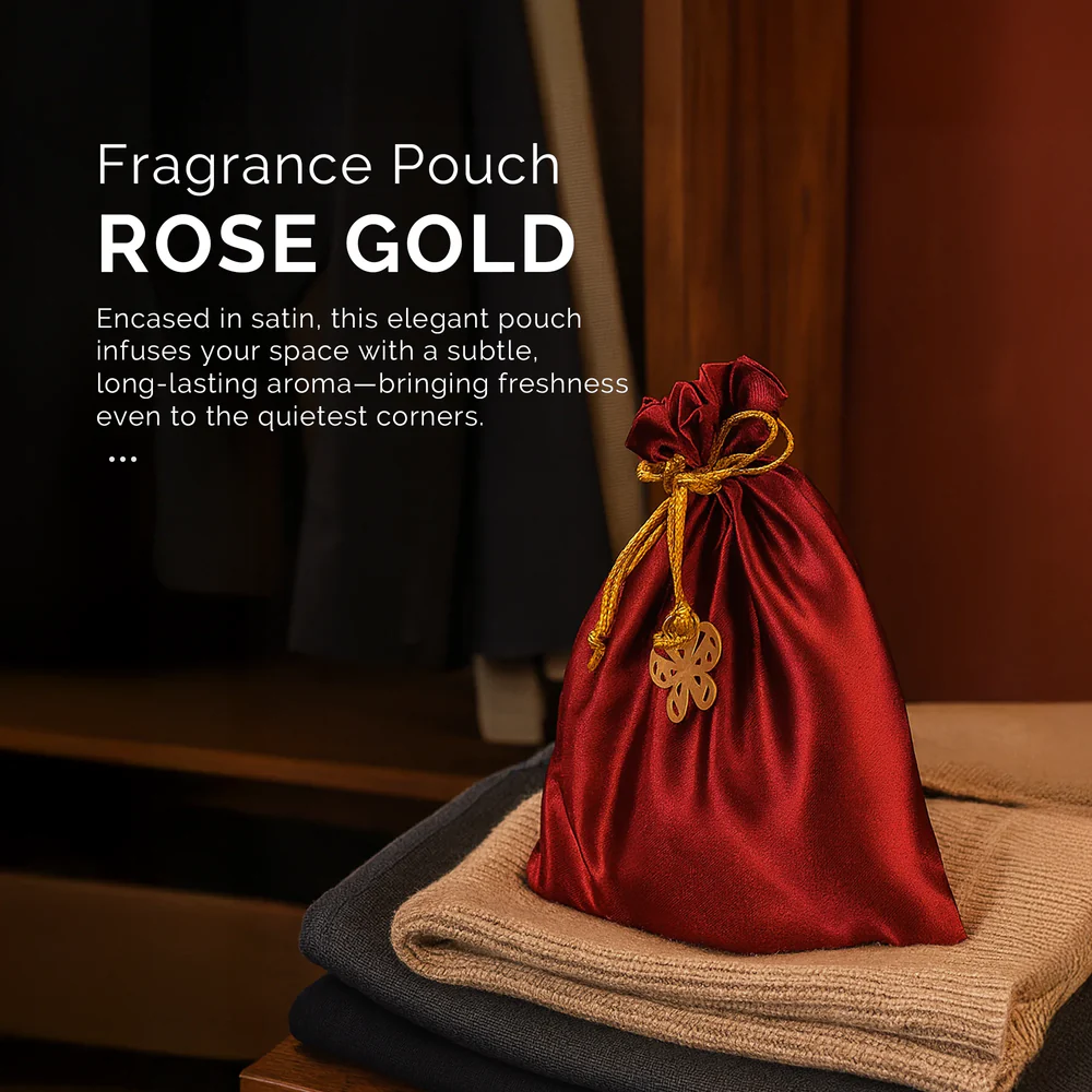 Iris Celeste Fragrance Pouch in Rose Gold Colour - Home Fragrance Sachet