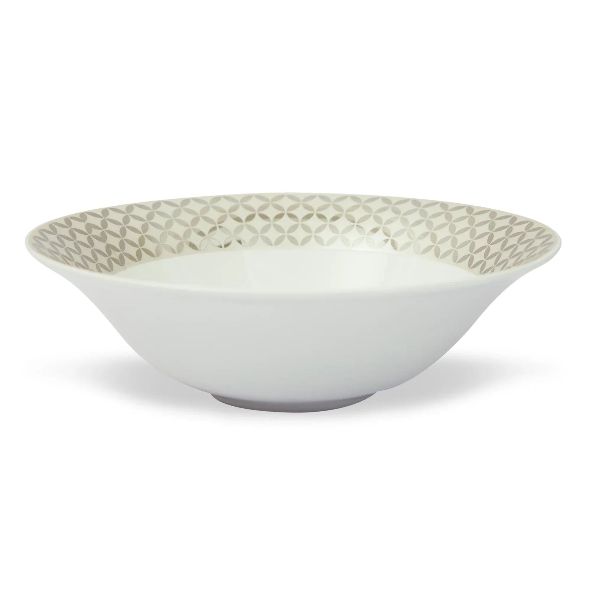 Nora Adela Bone China Serving Bowl 23 Cm in White Colour - HomeTown
