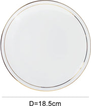 Avril Bone China Quarter Plate 18 Cm in White Colour - HomeTown